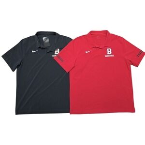 Nwt! 2pc Nike Dri Fit Basketball Polo Shirt Short Sleeve Performance Sz Xl